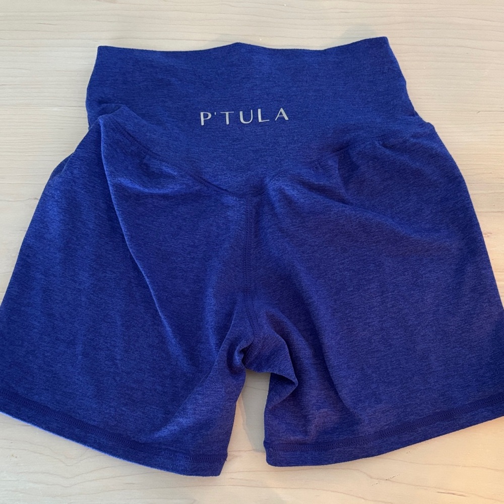 P'tula Deep Royal Blue High-Waist Bike Shorts
